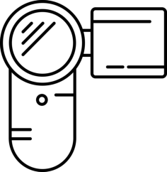 Cam With Big Len Outline Drawing Svg Vector, Free Vectors File